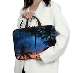 Night Sunset Sky And Palm Trees Print Laptop Sleeve With Handle