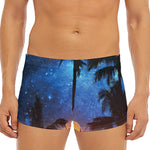 Night Sunset Sky And Palm Trees Print Men's Short Boxer Briefs
