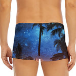 Night Sunset Sky And Palm Trees Print Men's Short Boxer Briefs