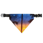 Night Sunset Sky And Palm Trees Print Over The Collar Dog Bandana
