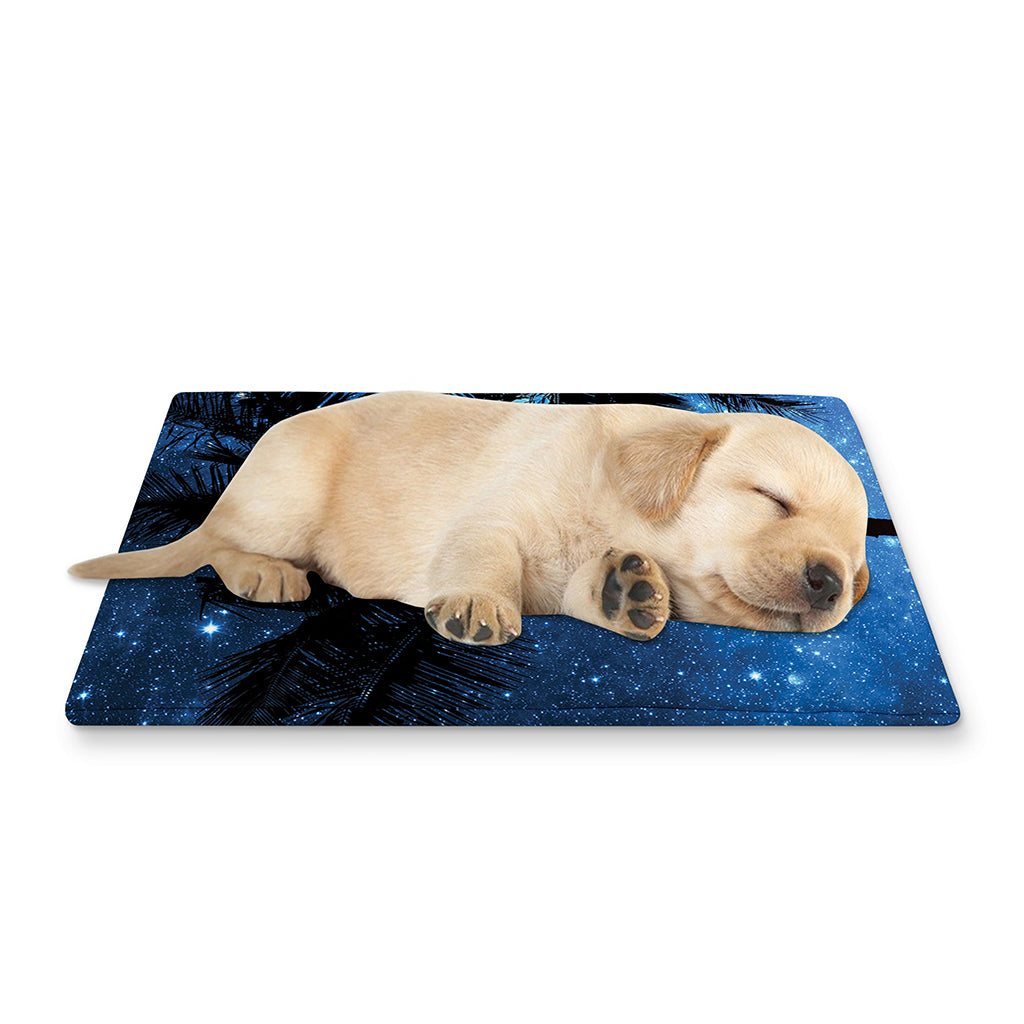 Night Sunset Sky And Palm Trees Print Pet Cooling Mat Cover