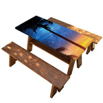 Night Sunset Sky And Palm Trees Print Picnic Table Cover
