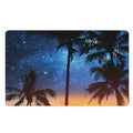 Night Sunset Sky And Palm Trees Print Polyester Doormat