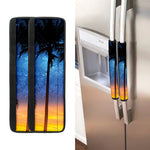 Night Sunset Sky And Palm Trees Print Refrigerator Handle Covers