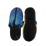Night Sunset Sky And Palm Trees Print Slippers