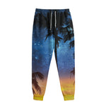 Night Sunset Sky And Palm Trees Print Sweatpants