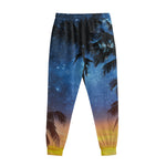Night Sunset Sky And Palm Trees Print Sweatpants