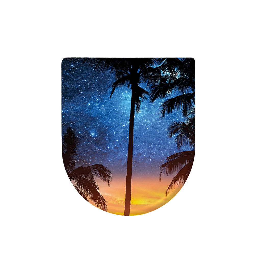 Night Sunset Sky And Palm Trees Print Toilet Lid Cover