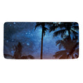 Night Sunset Sky And Palm Trees Print Towel