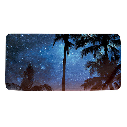 Night Sunset Sky And Palm Trees Print Towel