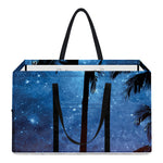 Night Sunset Sky And Palm Trees Print Utility Tote Bag