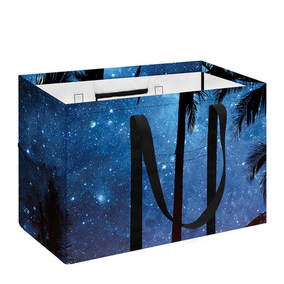 Night Sunset Sky And Palm Trees Print Utility Tote Bag