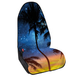 Night Sunset Sky And Palm Trees Print Waterproof Car Seat Cover