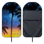 Night Sunset Sky And Palm Trees Print Waterproof Car Seat Cover