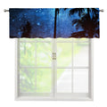 Night Sunset Sky And Palm Trees Print Window Valance