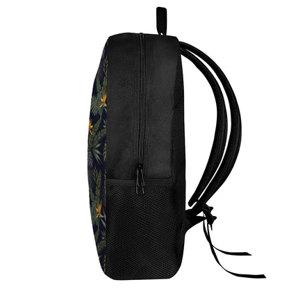 Night Tropical Hawaii Pattern Print 17 Inch Backpack