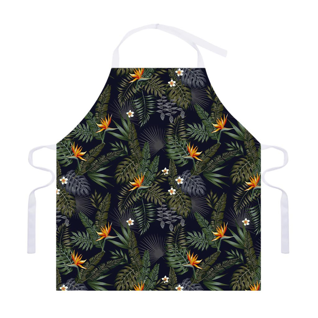 Night Tropical Hawaii Pattern Print Adjustable Apron