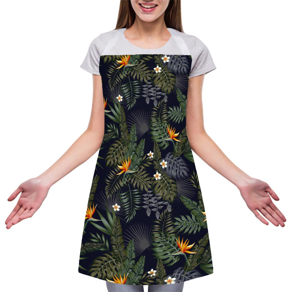 Night Tropical Hawaii Pattern Print Adjustable Apron