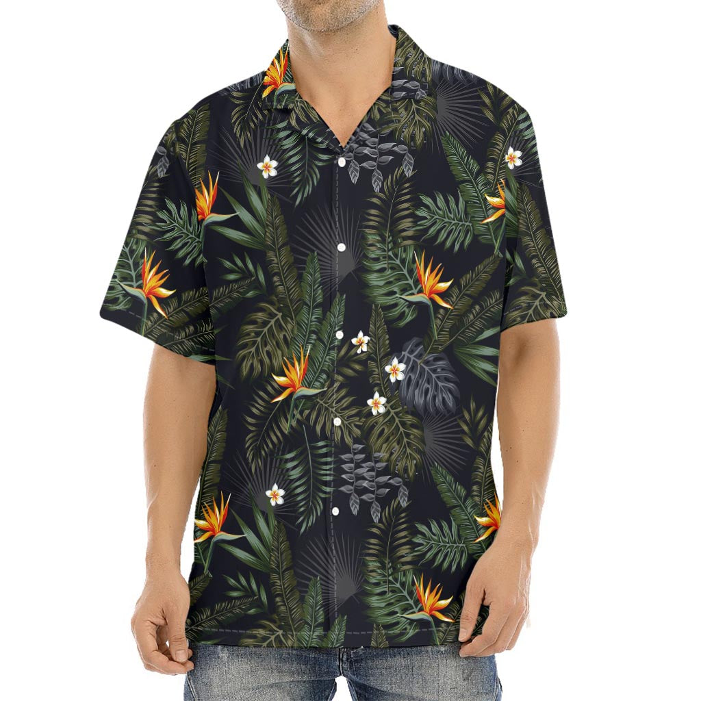 Night Tropical Hawaii Pattern Print Aloha Shirt