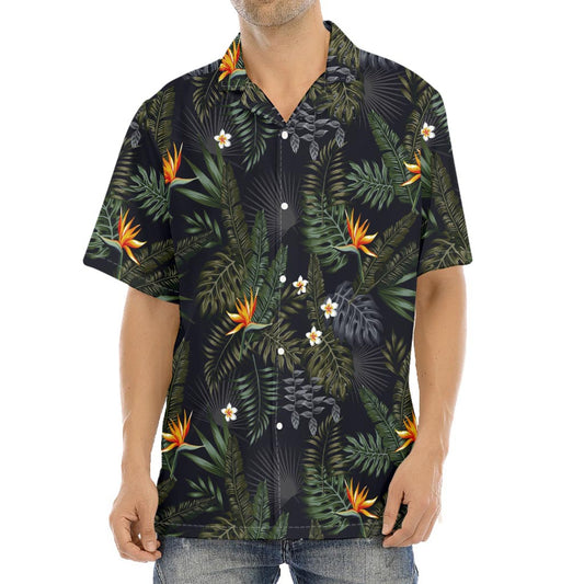 Night Tropical Hawaii Pattern Print Aloha Shirt
