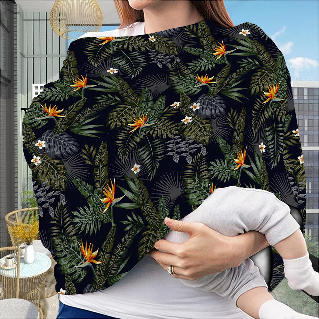 Night Tropical Hawaii Pattern Print Baby Seat Cover