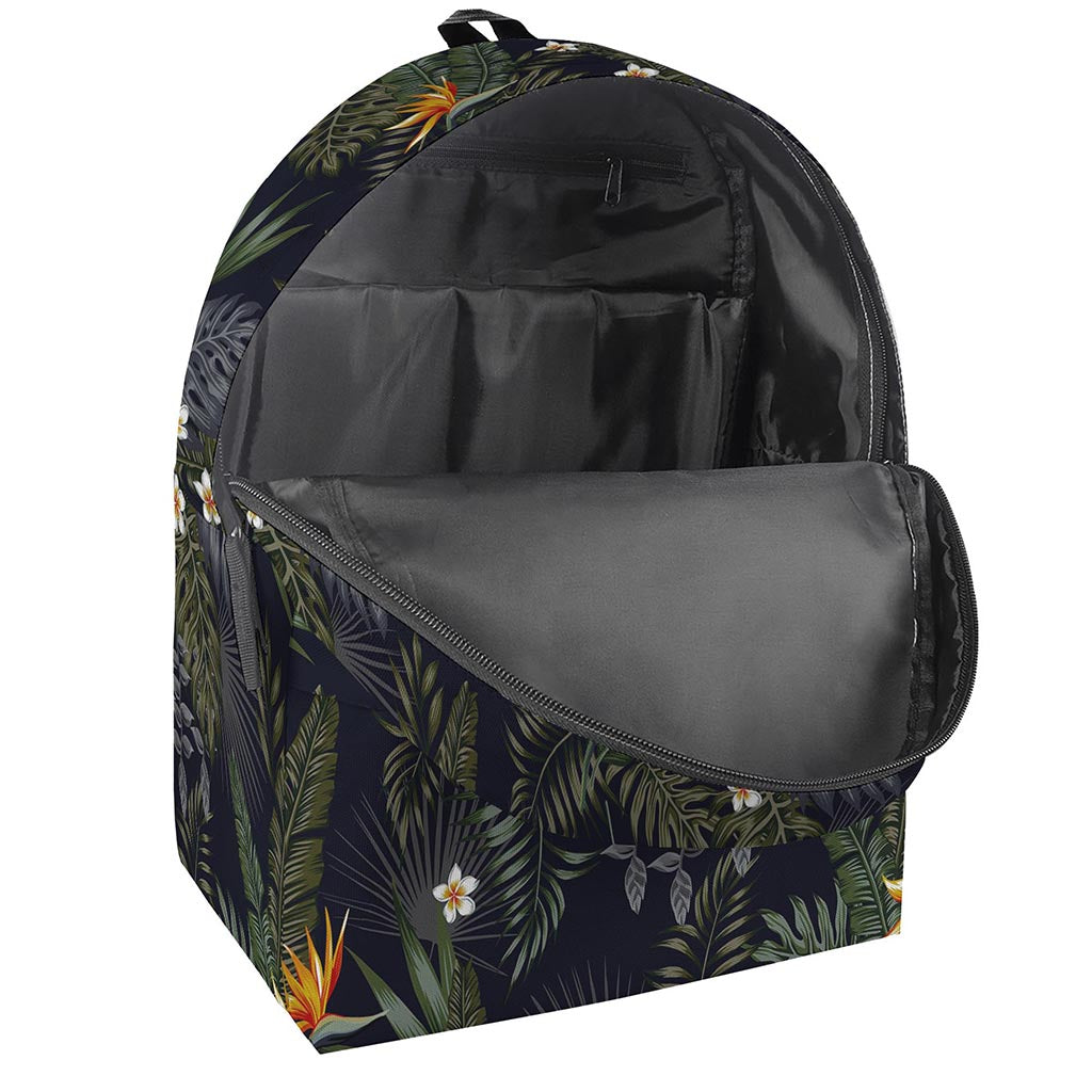 Night Tropical Hawaii Pattern Print Backpack