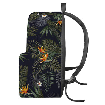 Night Tropical Hawaii Pattern Print Backpack