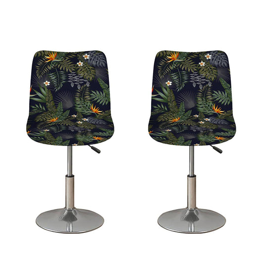 Night Tropical Hawaii Pattern Print Bar Stool Covers