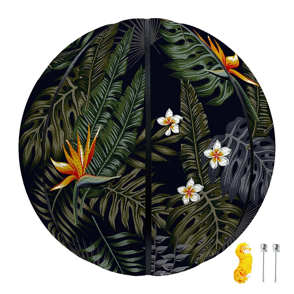 Night Tropical Hawaii Pattern Print Basketball