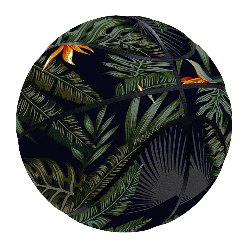 Night Tropical Hawaii Pattern Print Basketball