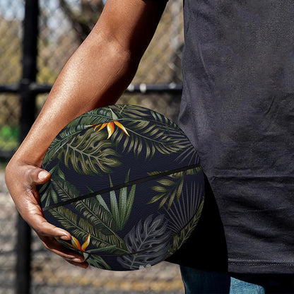 Night Tropical Hawaii Pattern Print Basketball