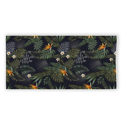 Night Tropical Hawaii Pattern Print Beach Towel