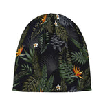Night Tropical Hawaii Pattern Print Beanie