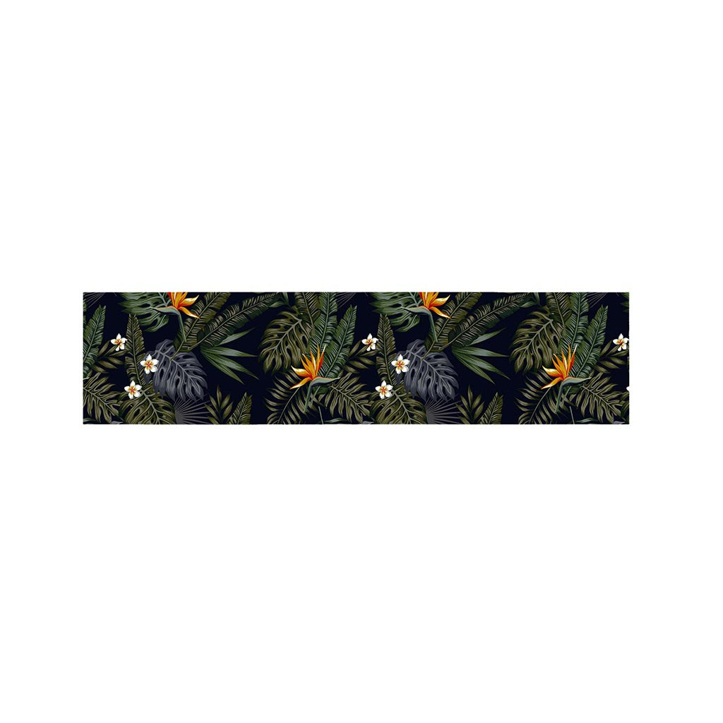 Night Tropical Hawaii Pattern Print Bed Runner