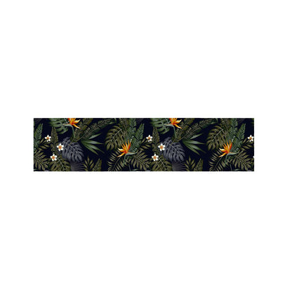 Night Tropical Hawaii Pattern Print Bed Runner