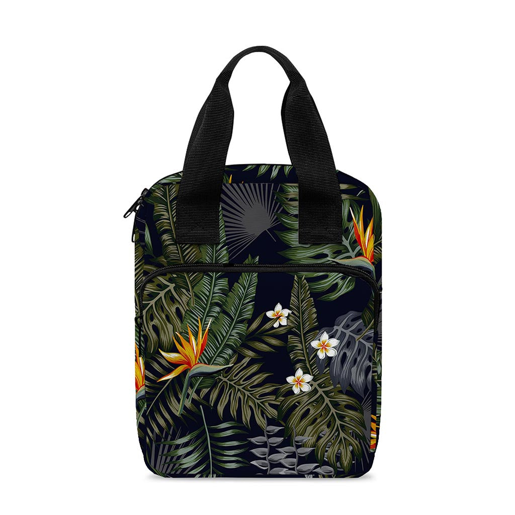 Night Tropical Hawaii Pattern Print Bible Tote Bag
