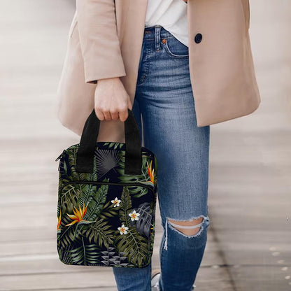 Night Tropical Hawaii Pattern Print Bible Tote Bag