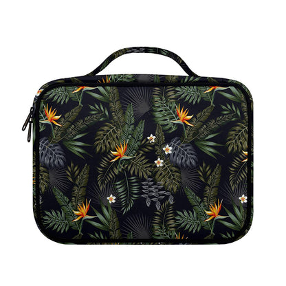 Night Tropical Hawaii Pattern Print Briefcase Bible Bag