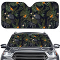 Night Tropical Hawaii Pattern Print Car Windshield Sun Shade