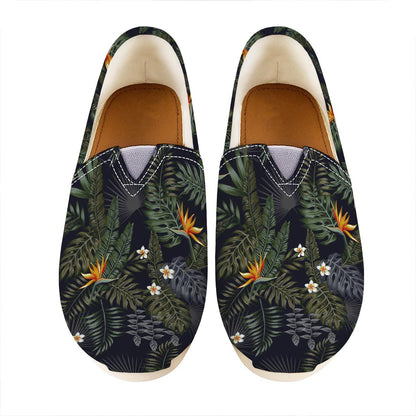 Night Tropical Hawaii Pattern Print Casual Shoes