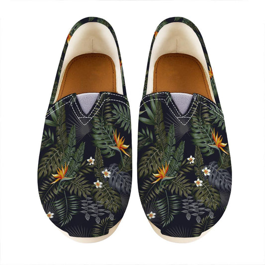 Night Tropical Hawaii Pattern Print Casual Shoes