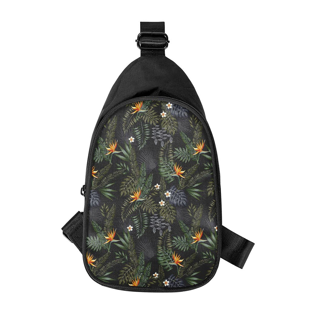 Night Tropical Hawaii Pattern Print Chest Bag