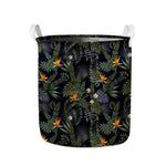 Night Tropical Hawaii Pattern Print Collapsible Laundry Basket