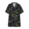 Night Tropical Hawaii Pattern Print Cotton Hawaiian Shirt