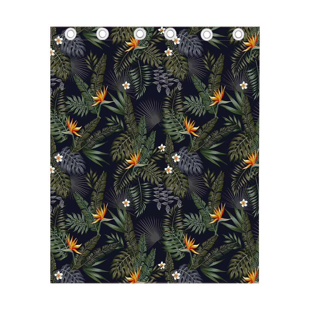 Night Tropical Hawaii Pattern Print Curtain