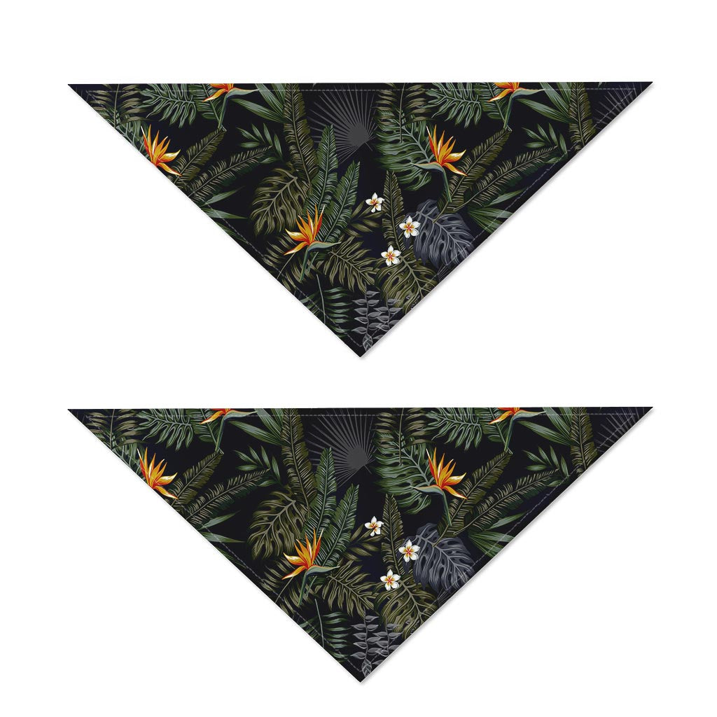 Night Tropical Hawaii Pattern Print Dog Bandana