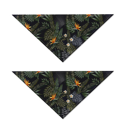 Night Tropical Hawaii Pattern Print Dog Bandana