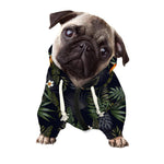 Night Tropical Hawaii Pattern Print Dog Zip Up Hoodie
