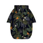 Night Tropical Hawaii Pattern Print Dog Zip Up Hoodie