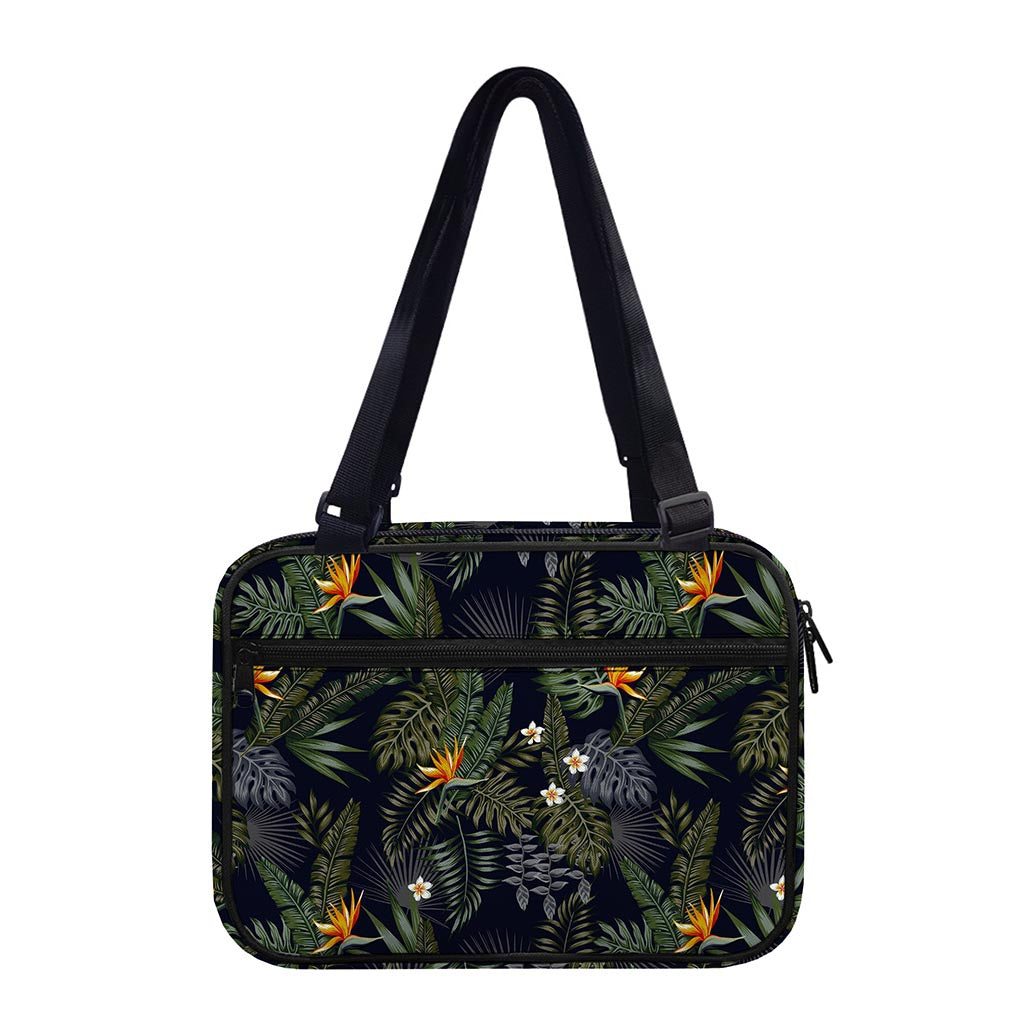 Night Tropical Hawaii Pattern Print Double Strap Bible Bag